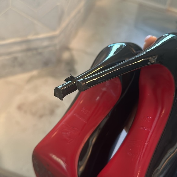 Christian Louboutin Black Heels with Red Soles - Picture 11 of 12